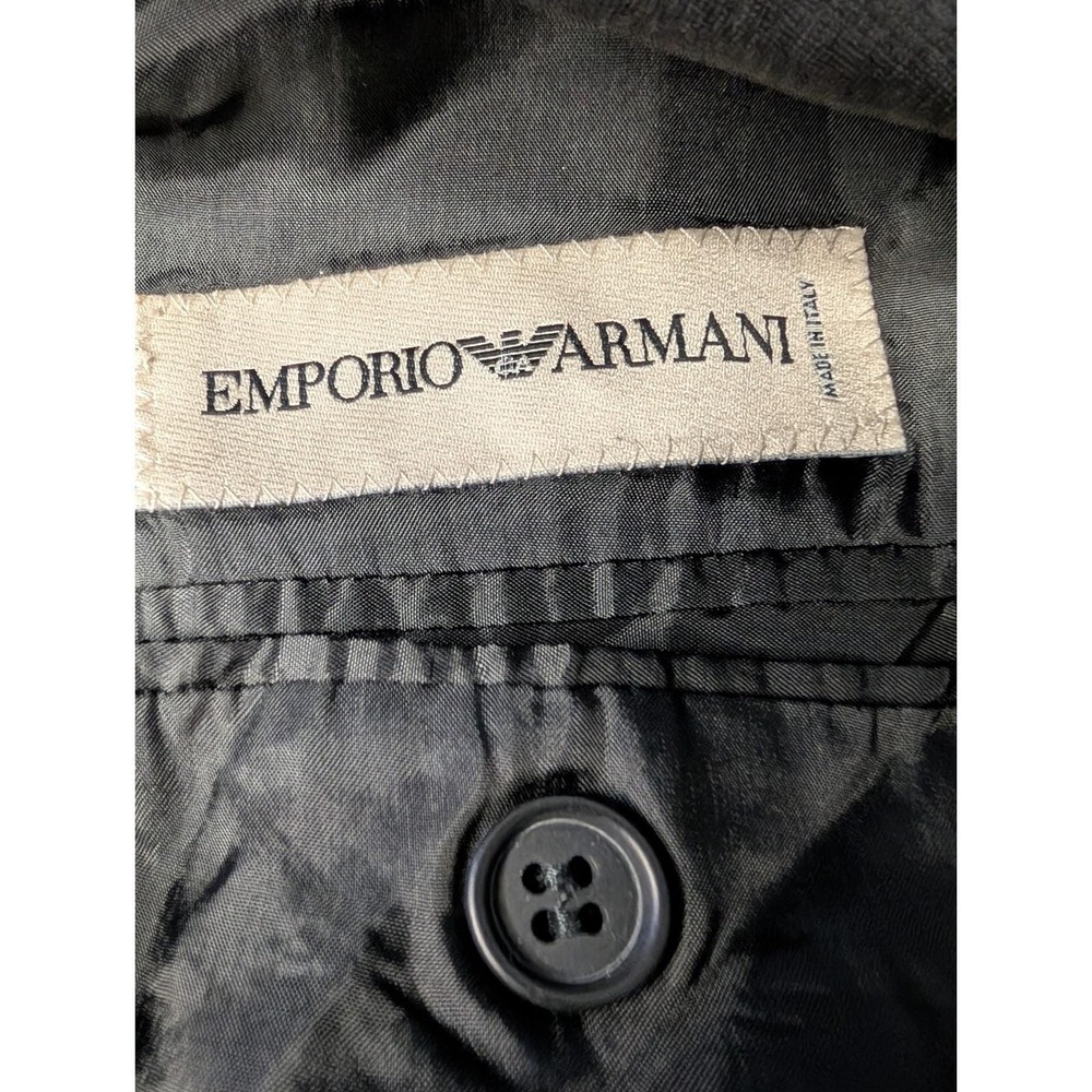 Vintage‎ Emporio Armani Black Blazer Made in Italy Men's IT 58 US 38–40 Wool - Picture 4 of 10